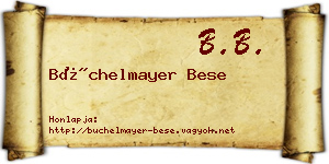 Büchelmayer Bese névjegykártya